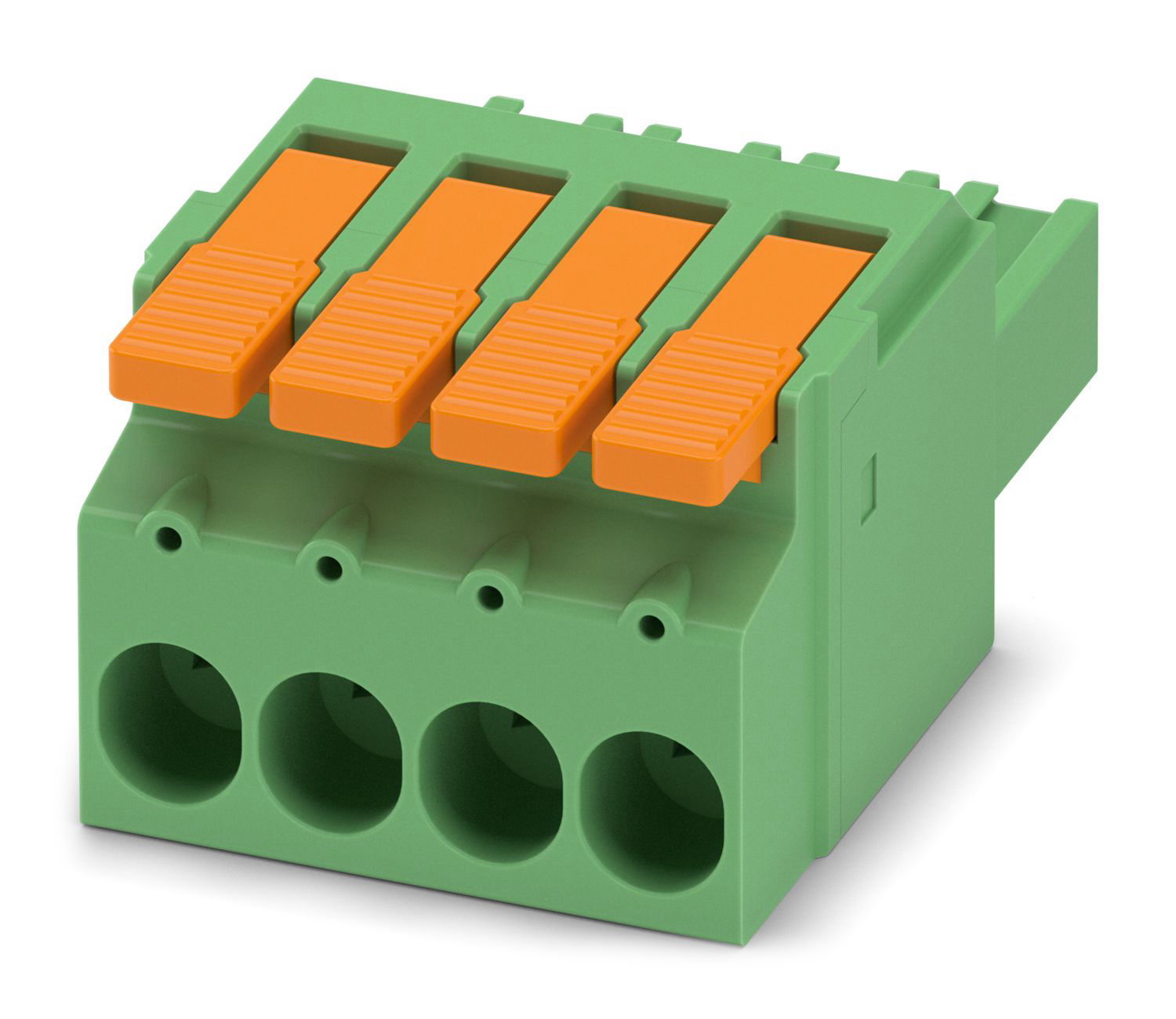 Phoenix Contact, 7.62mm Pitch, LPC 6/ 4-ST-7.62, 4 Way, , Pluggable Terminal Block, Plug, Cable Mount, Push-In