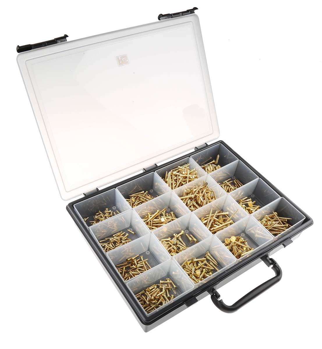 RS PRO Slot Flat, Round Brass Wood Screw, No. 10, No. 4, No. 6, No. 8 Thread