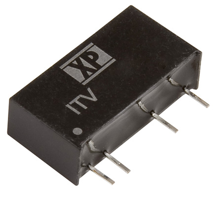 XP Power ITV DC-DC Converter, ±15V dc/ ±33.3mA Output, 21.6 → 26.4 V dc Input, 1W, Through Hole, +105°C Max Temp