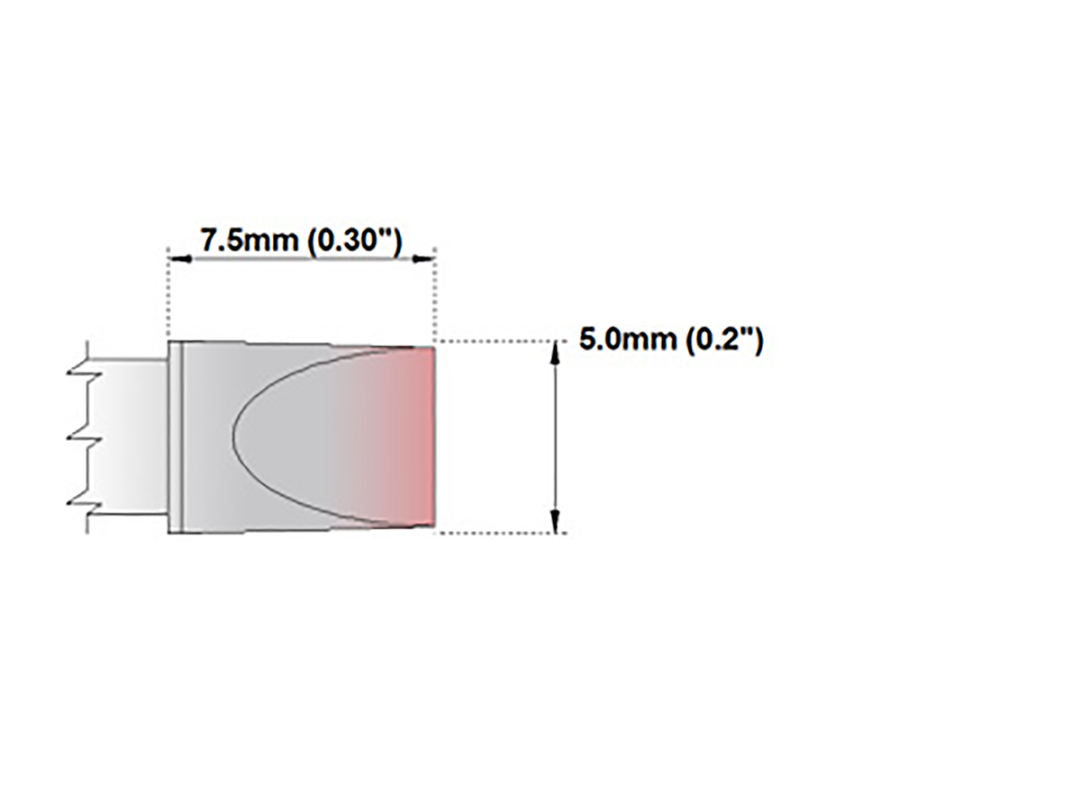 Thermaltronics 5 mm Straight Chisel Soldering Iron Tip