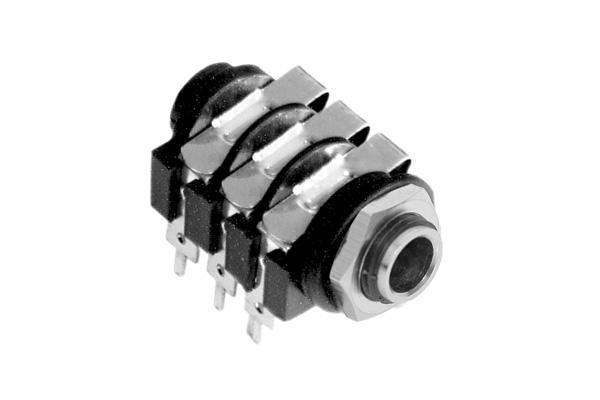 Amphenol Industrial Jack Connector 1/4 in Cable Mount Phone Jack Socket 10A