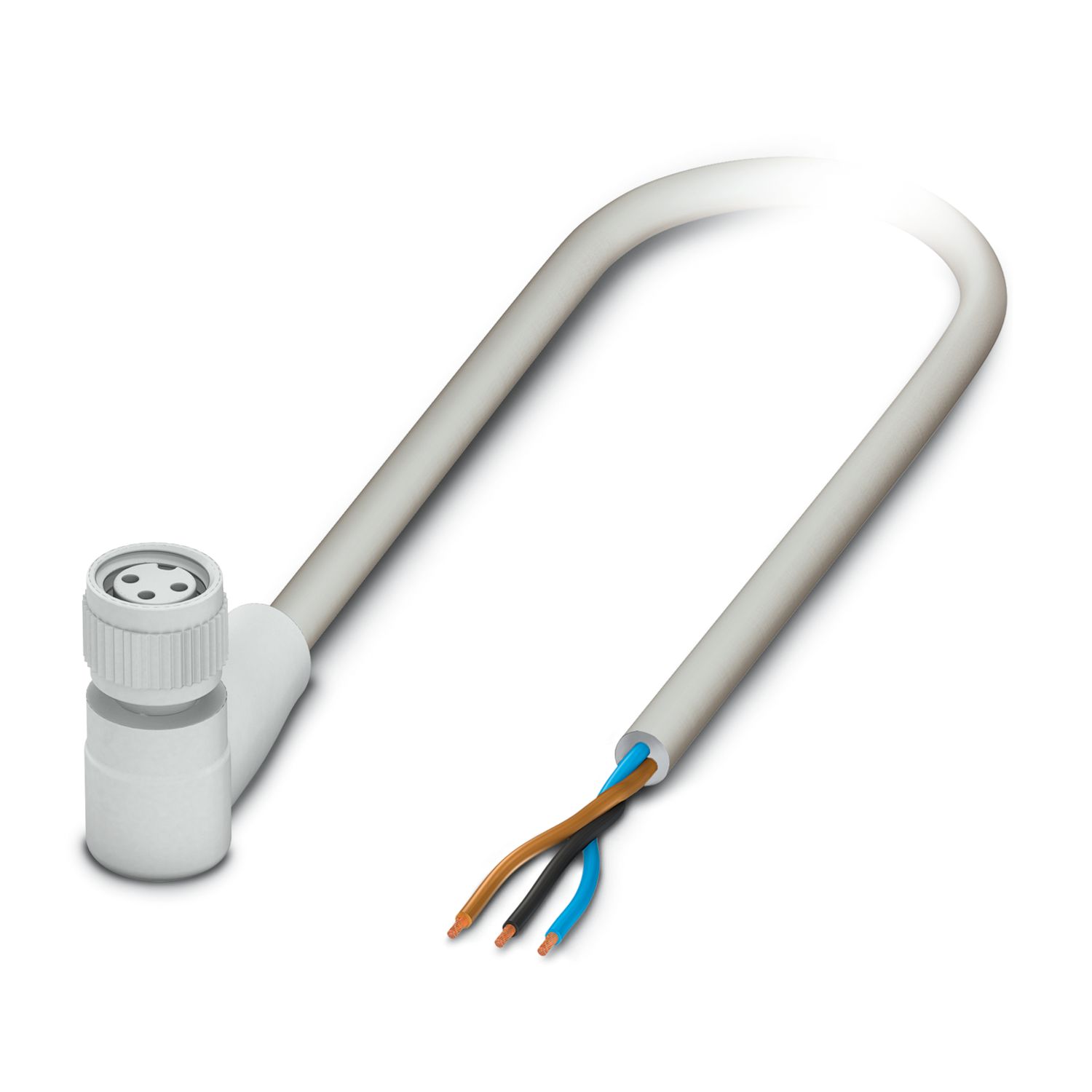 Phoenix Contact Female 3 way M8 to 3 way Free End Sensor Actuator Cable, 5 m