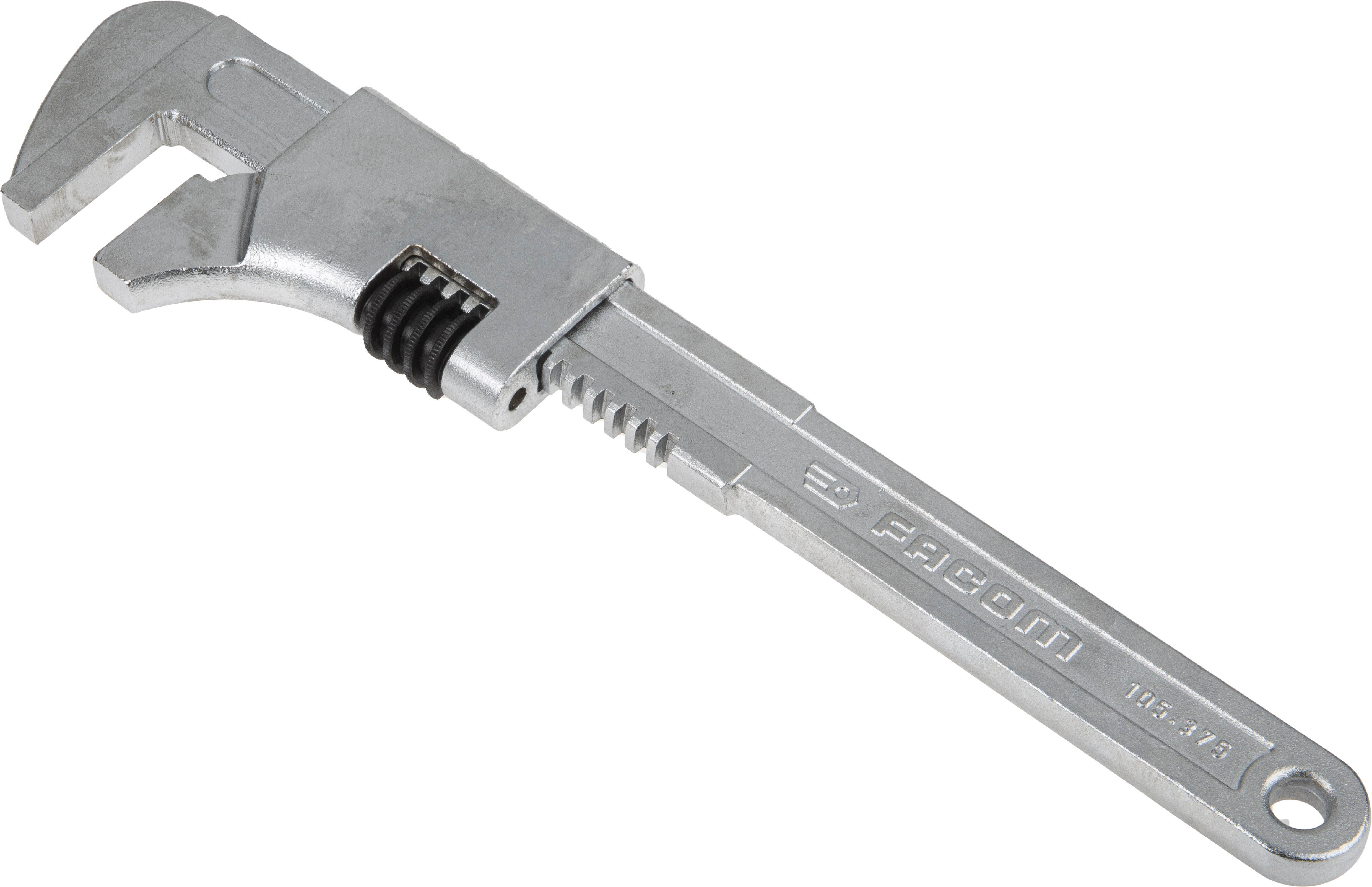 Facom Adjustable Spanner, 375 mm Overall, 80mm Jaw Capacity, Metal Handle
