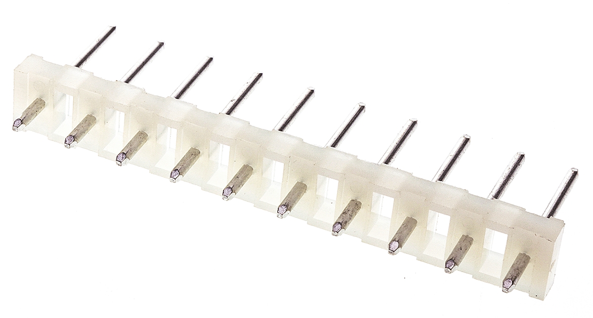 Molex KK 508 Series Straight Through Hole Pin Header, 10 Contact(s), 5.08 mm Pitch, 1 Row, Unshrouded