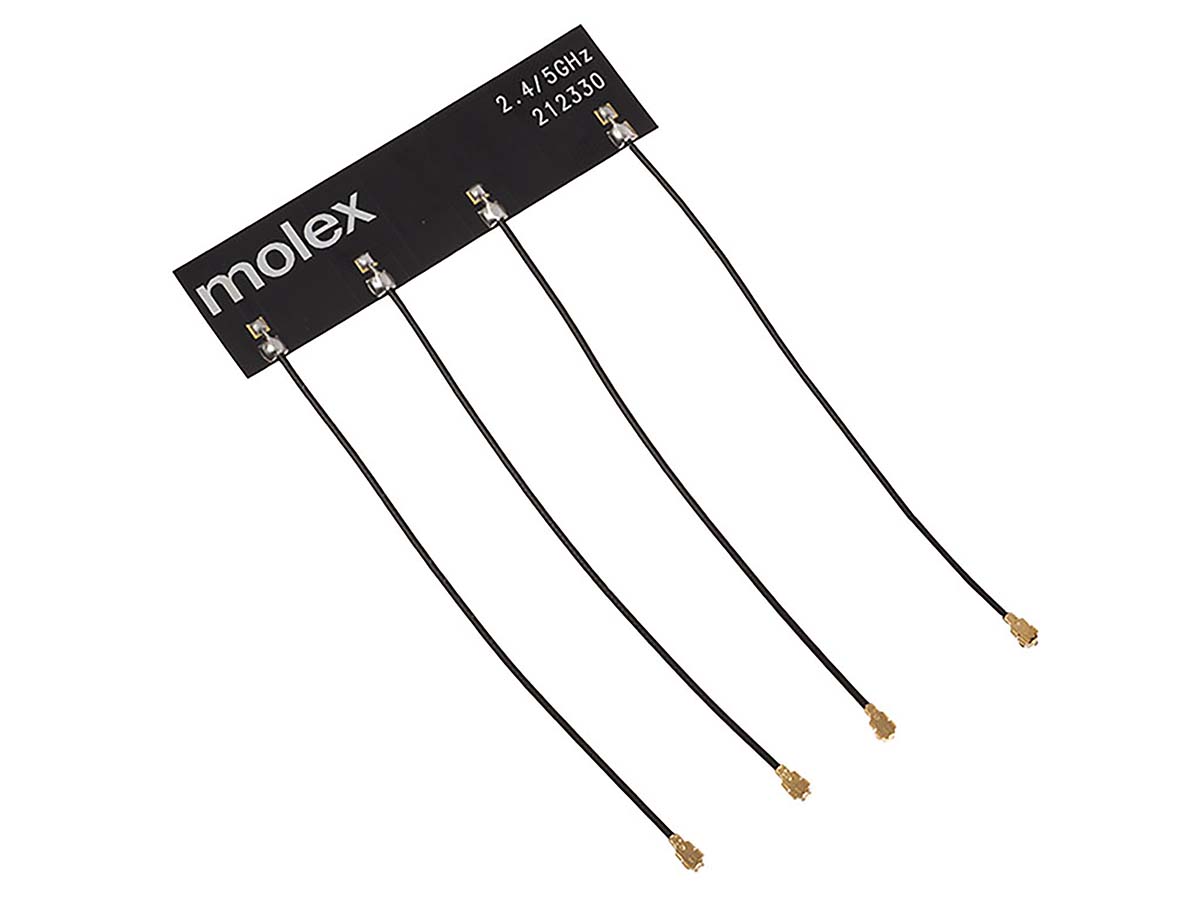 Molex 212330-0100 Patch WiFi Antenna with UFL Connector, Bluetooth (BLE), WiFi