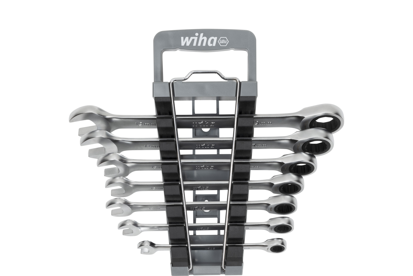Wiha 30396 Series 7-Piece Ring Spanner Set, 8, 10, 12, 13, 15, 17, 19, Chrome Vanadium Steel
