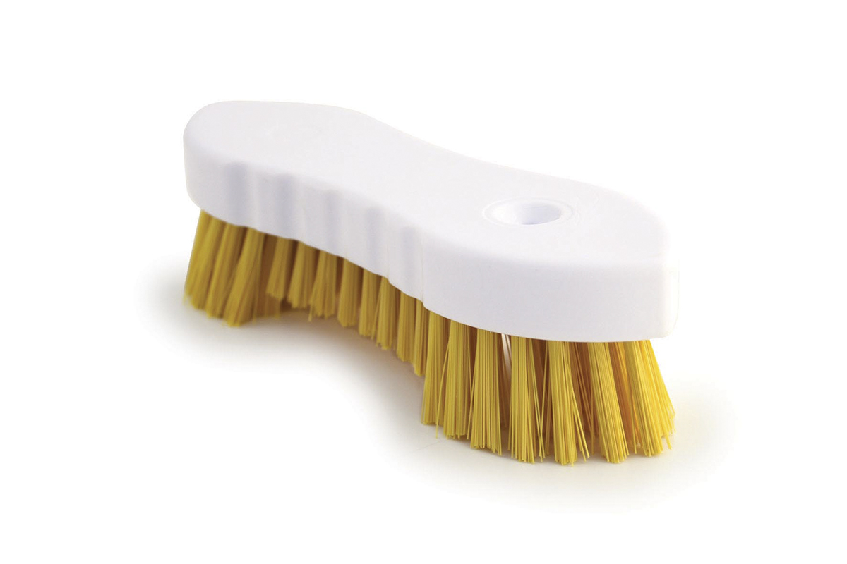 RS PRO Soft/Hard Bristle Yellow Scrubbing Brush, PET bristle material