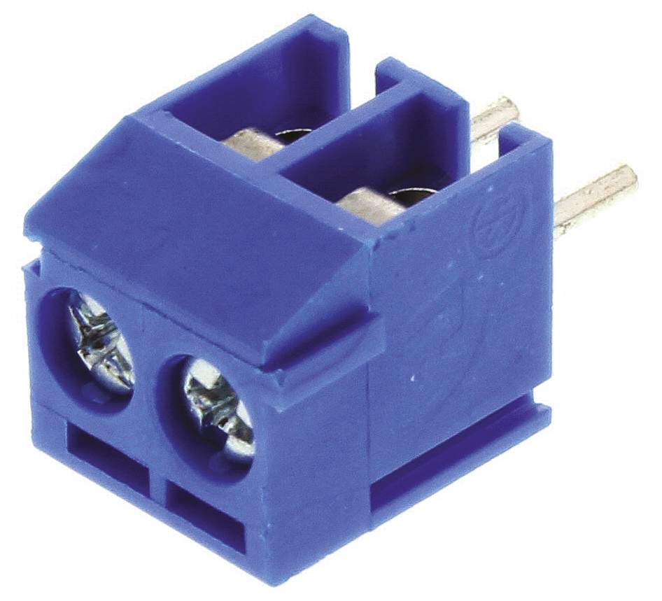 TE Connectivity Buchanan Series PCB Terminal Block, 2-Contact, 3.5mm Pitch, Through Hole Mount, 1-Row, Screw Termination