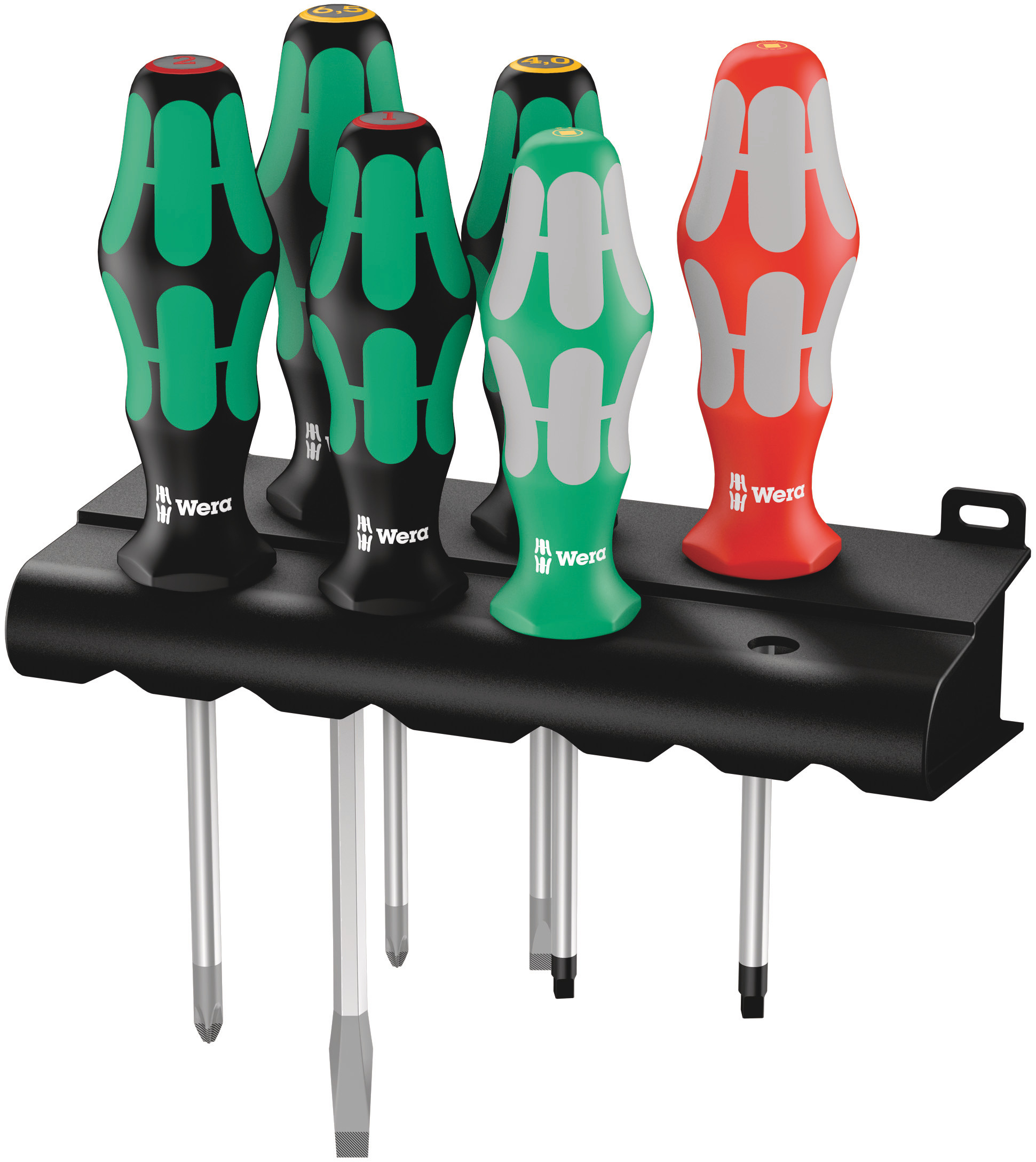Wera Phillips; Slotted; Square Screwdriver Set, 6-Piece