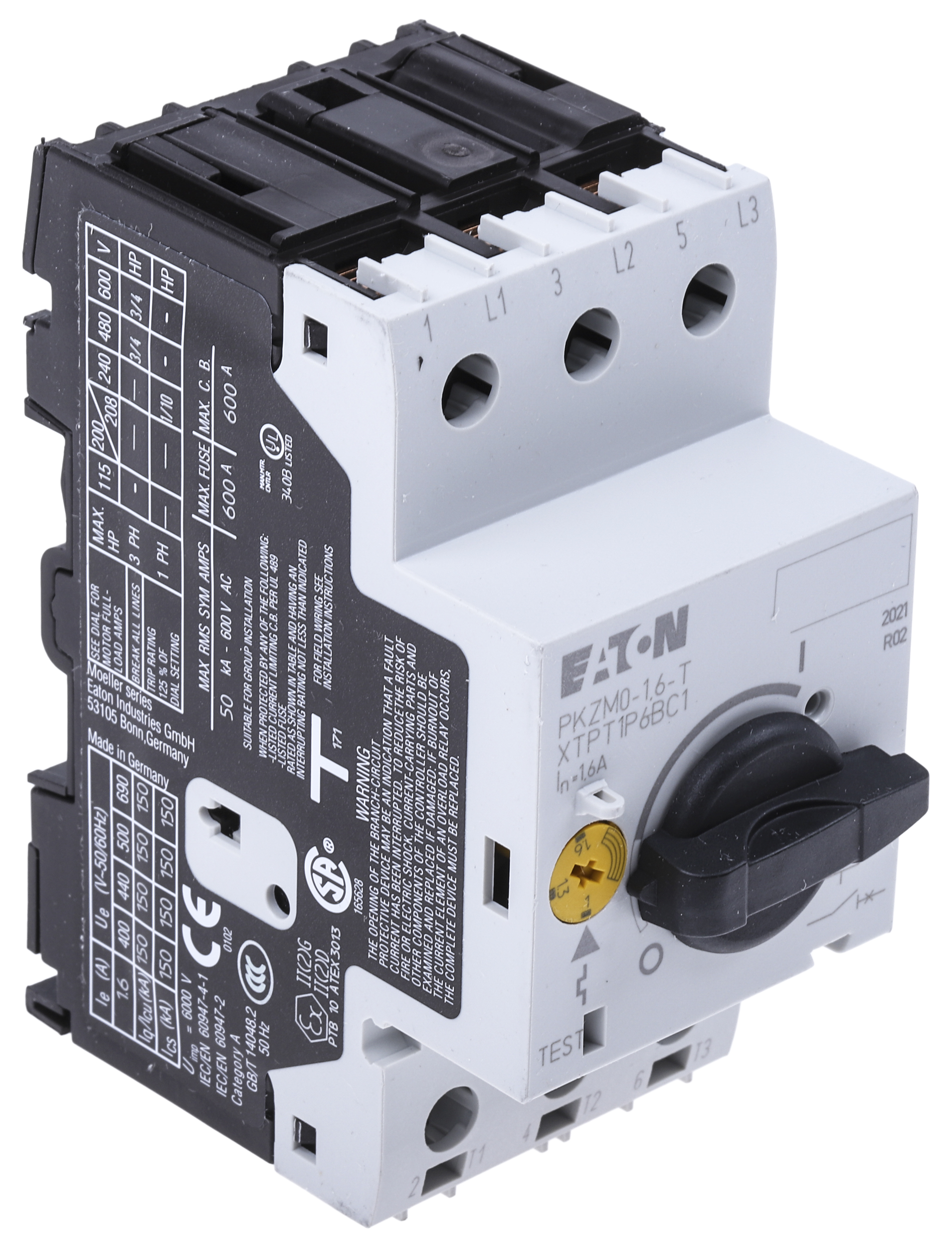 Eaton 1 → 1.6 A Moeller Motor Protection Circuit Breaker, 690 V ac
