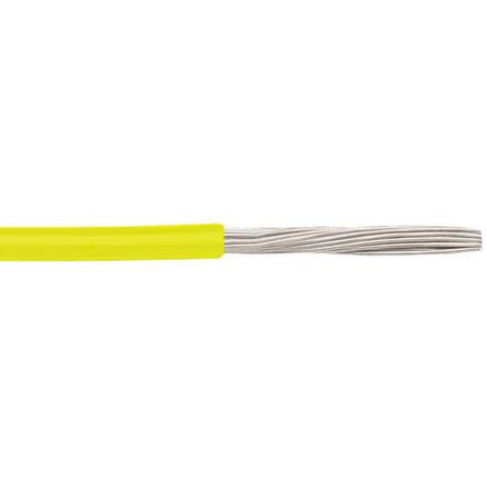 Alpha Wire Ecogen Ecowire Series Yellow 0.08 mm² Hook Up Wire, 28 AWG, 7/0.12 mm, 30m, MPPE Insulation, 6710 YL005