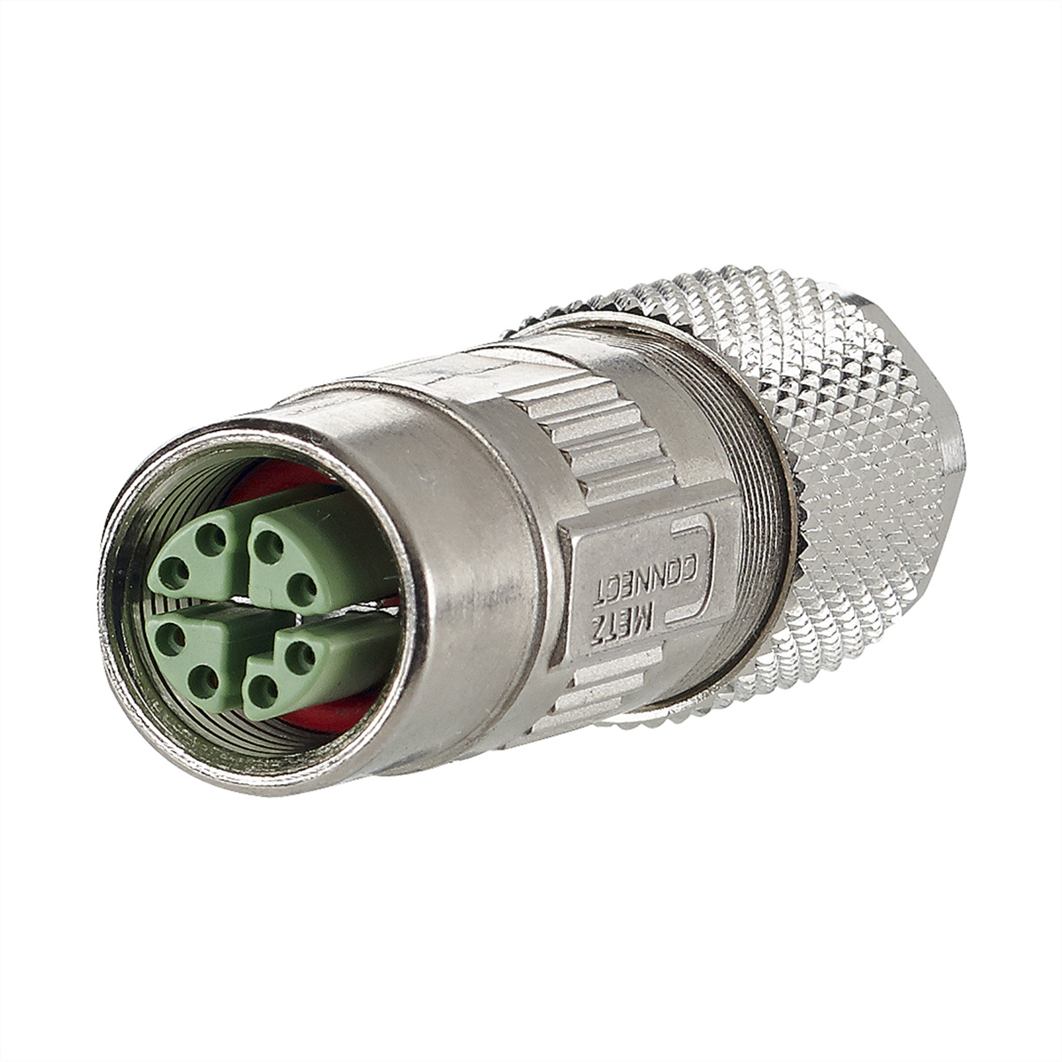 Metz-Connect Industrial Circular Connector, 8 Contacts, Screw, M12 Connector, Socket, Male, IP67, 30044475 Series