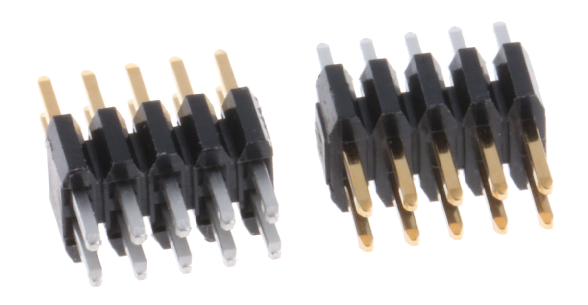 Amphenol Communications Solutions Minitek127 Series Straight Through Hole Pin Header, 10 Contact(s), 1.27 mm Pitch, 2