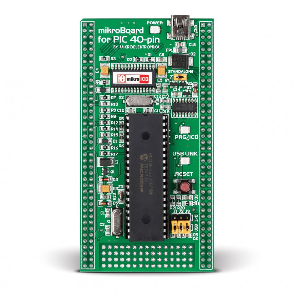 Brand-Rex mikroBoard For PIC 40-pin with PIC18F4520 USB Board