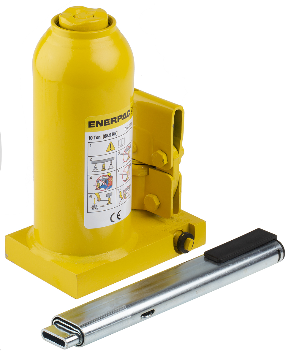 Enerpac Bottle Jack, 10t Maximum Load, 219mm - 444mm Maximum Range