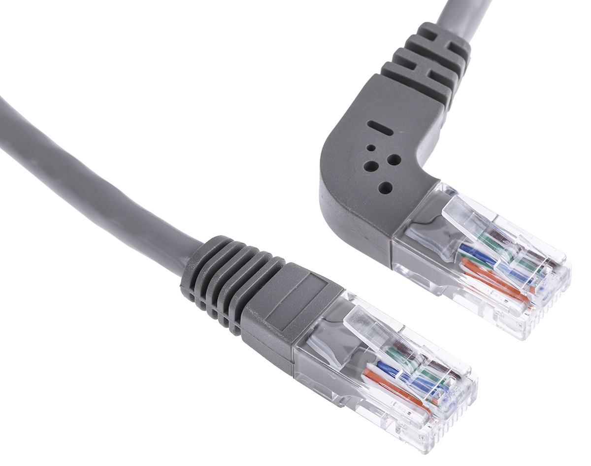 RS PRO, 5m Cat5e, Grey RJ45 to Male RJ45 Male, U/UTP Unshielded, Terminated PVC Sheath