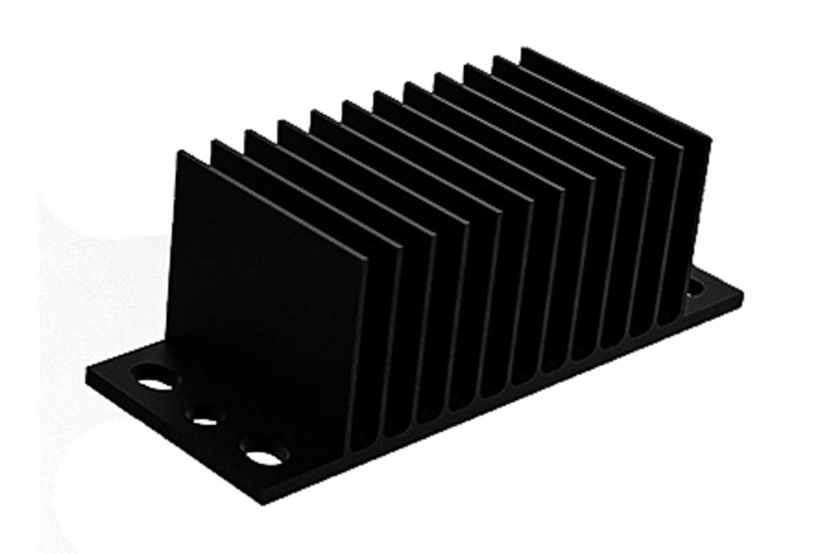 SPREADFAST Heatsink, 1/8 Brick DC/DC Converter, 58.4 x 22.9 x 19.7mm