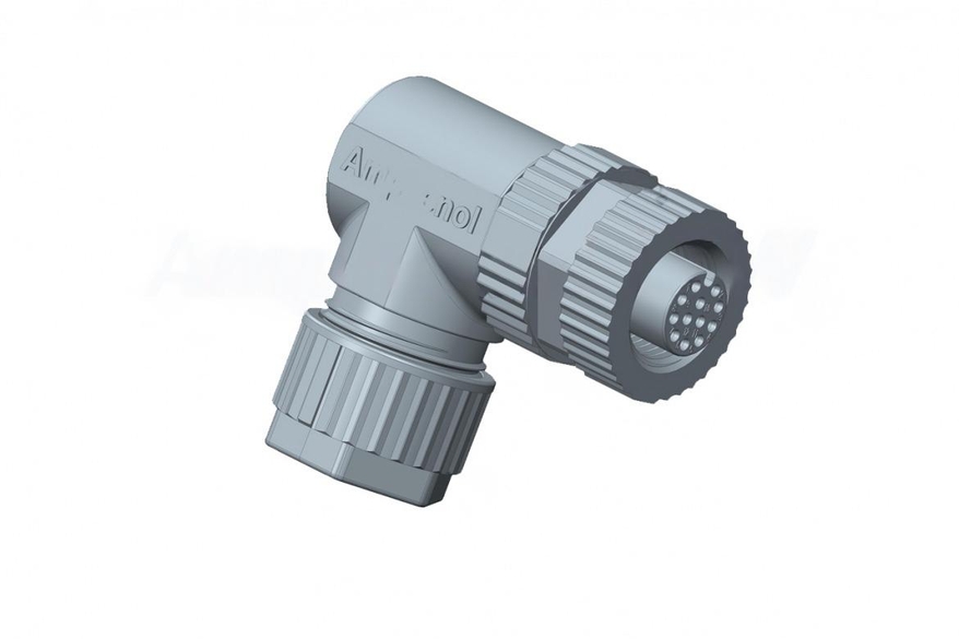 Amphenol Industrial Circular Connector, 5 Contacts, M12 Connector, Socket, Female, IP68