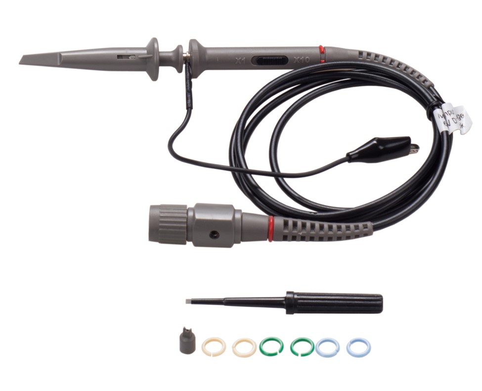 RS PRO Oscilloscope Probe, Voltage Type, 6 MHz, 100 MHz, 1:1 dB, 10:1 dB, BNC Connector