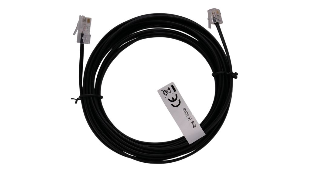 Telephone cable, RJ 11 to RJ45  1m, blac