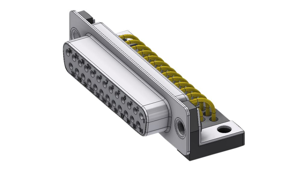Deltron Connectors DTX 25 Way D-sub Connector Socket, 2.77mm Pitch, with Screw Locks