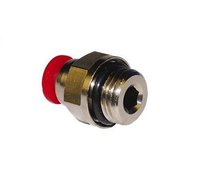 Norgren Pneufit C Series Straight Fitting, G 3/8 Male to Push In 10 mm, Threaded-to-Tube Connection Style, C0225
