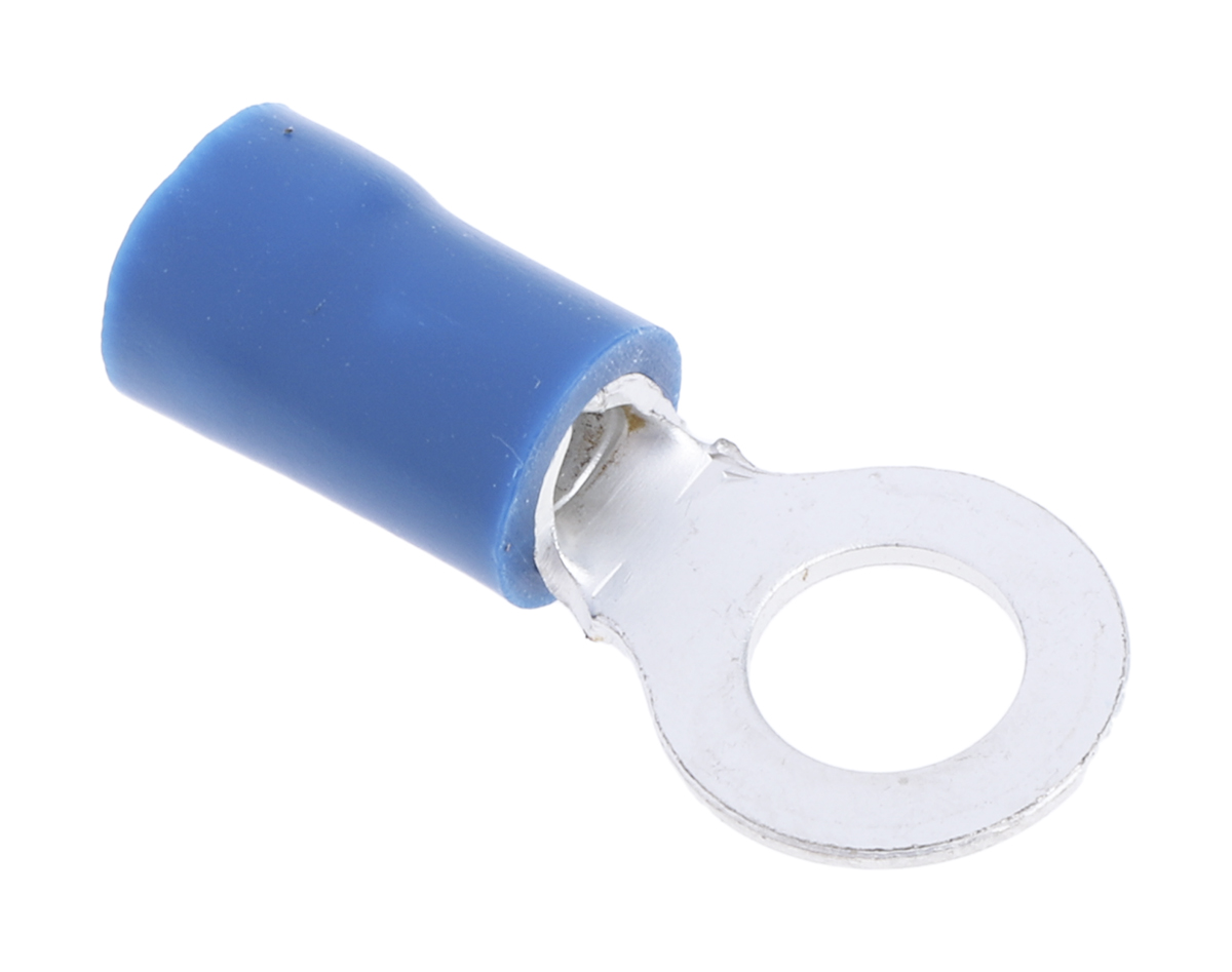 RS PRO Insulated Ring Terminal, M5 Stud Size, 1.5mm² to 2.5mm² Wire Size, Blue