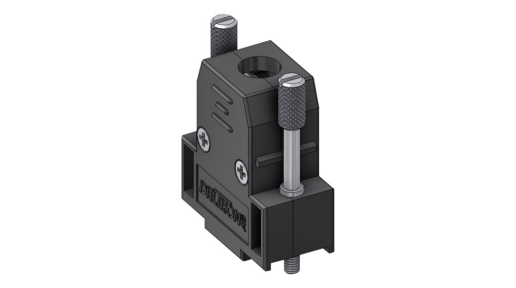 Deltron Connectors Zinc Alloy D Sub Backshell, Strain Relief