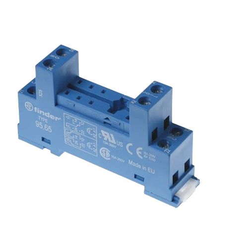 Finder 95 Series 250V Rail or Panel Mount Relay Socket, for use with 40.51, 40.52, 40.61, 40.62 Series Relay