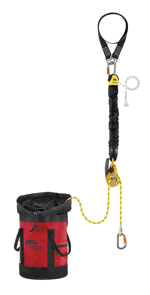 Petzl Pick Off Rescue Kit with JAG System, Ring Open, I'D Evac, Connexion Fixe, Axis Rope, Bucket 30, K090AA01