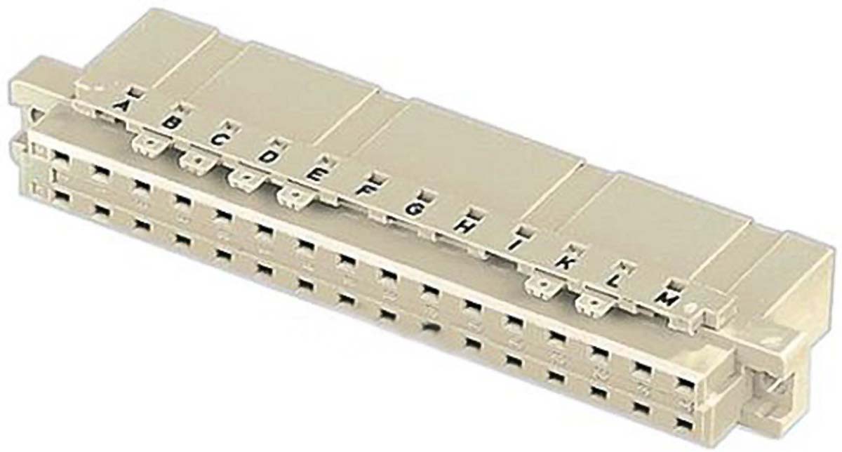 HARTING 09 04 32 Way 5.08mm Pitch, Type D, 2 Row, Straight DIN 41612 Connector, Socket