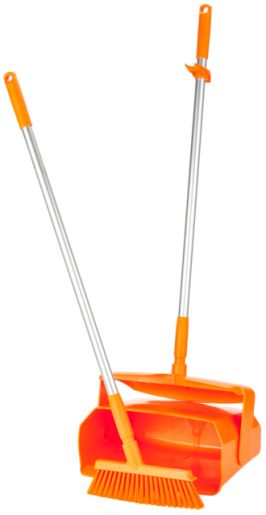 Vikan Orange Dustpan & Brush for Cleaning with brush included