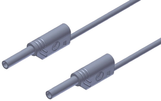 Hirschmann Test & Measurement 2 mm Connector Test Lead, 10A, 1000V ac/dc, Grey, 500mm Lead Length