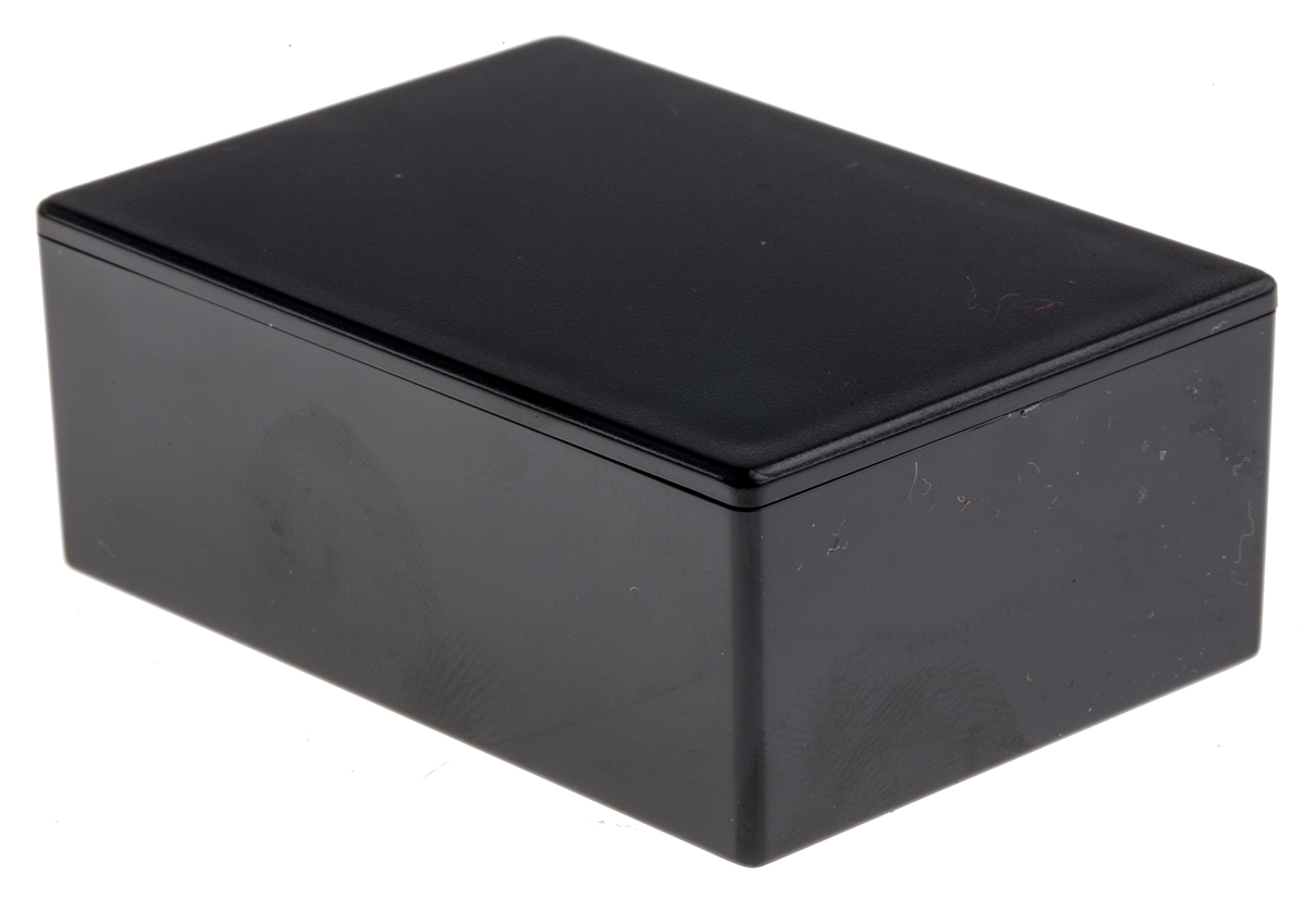 Takachi Electric Industrial SW Series Black ABS Enclosure, Black Lid, 65 x 45 x 25mm