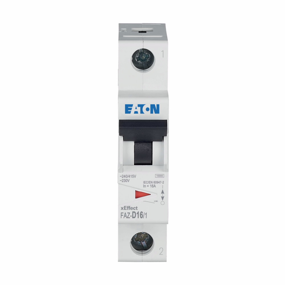 Eaton xEffect MCB, 1P, 16A Curve D, 240V AC, 48V DC, 10 kA Breaking Capacity