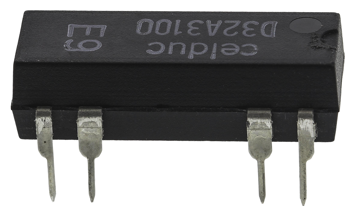 Celduc PCB Mount Reed Relay, 5V dc Coil, DPST, 100V dc Max, 200Ω