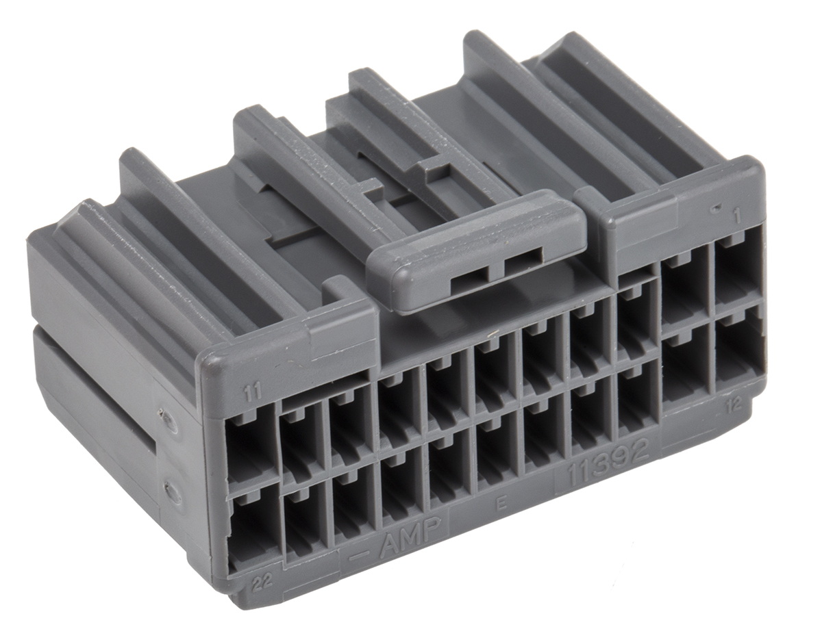 TE Connectivity, Multilock .040 .070 Hybrid Automotive Connector Plug 22 Way 917989-6