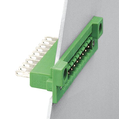 Phoenix Contact, 5mm Pitch, 0710044, 4 Way, , Pluggable Terminal Block, Feed Through Header, Direct Mounting, Solder