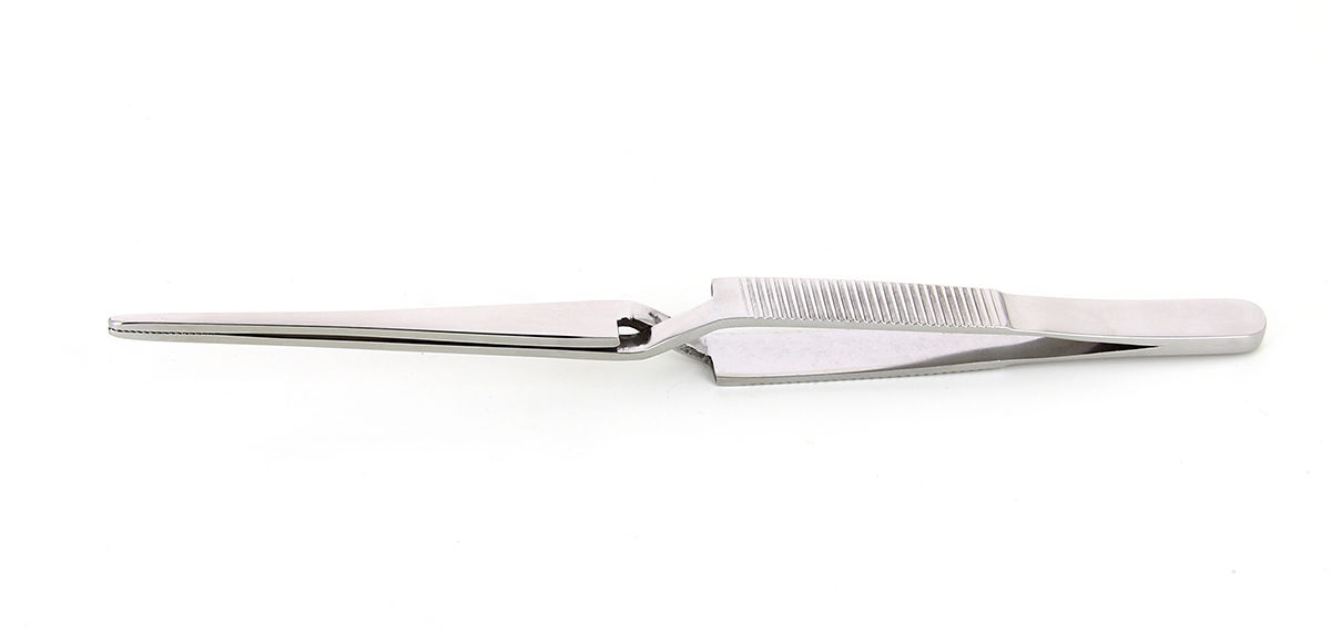 RS PRO 165 mm, Stainless Steel, Blunt; Round; Serrated, Tweezers