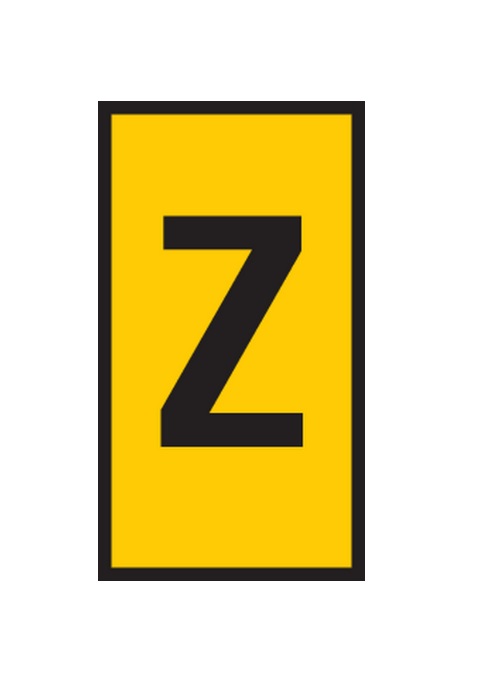 HellermannTyton WIC Snap On Clip On Cable Marker, Yellow, Pre-printed "Z", 2.8 → 3.8mm Cable, for Cables and