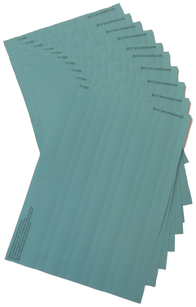 Siemens SIMATIC Series Labeling Sheet for Use with SIMATIC S7-300
