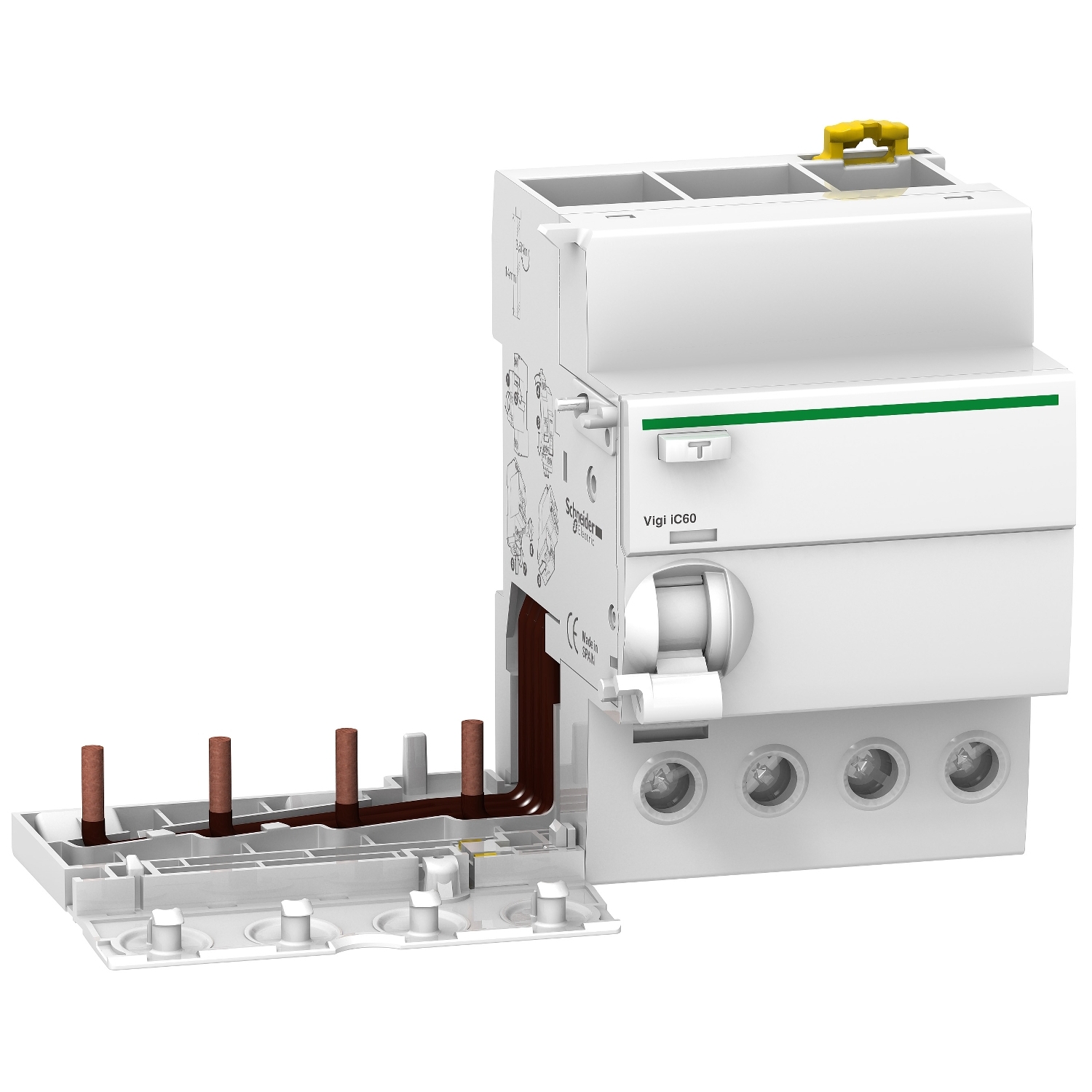 Schneider Electric Acti 9 Vigi iC60 MCB, 4P, 63A, Type A, 415V AC