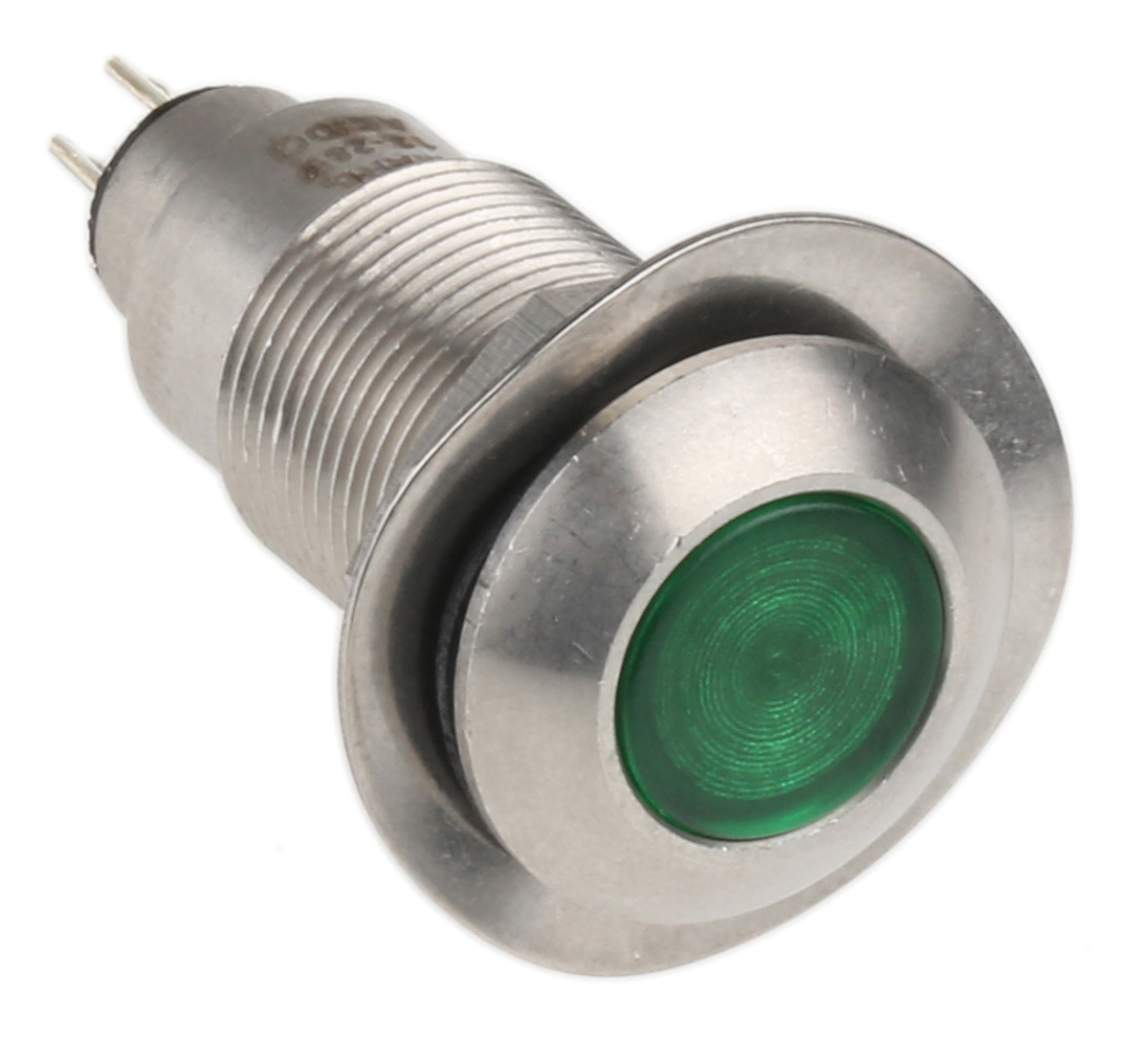 Marl Green Panel Mount Indicator, 12 → 28V, 12.7mm Mounting Hole Size, Solder Tab Termination, IP67