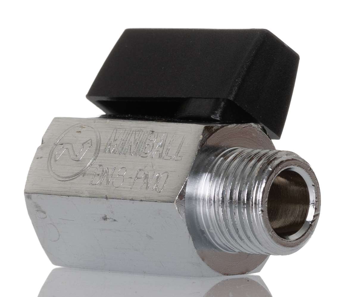 Norgren Nickel Plated Brass Reduced Bore, 2 Way, Ball Valve, Threaded, G 1/4in, -0.4 → 10bar Operating Pressure