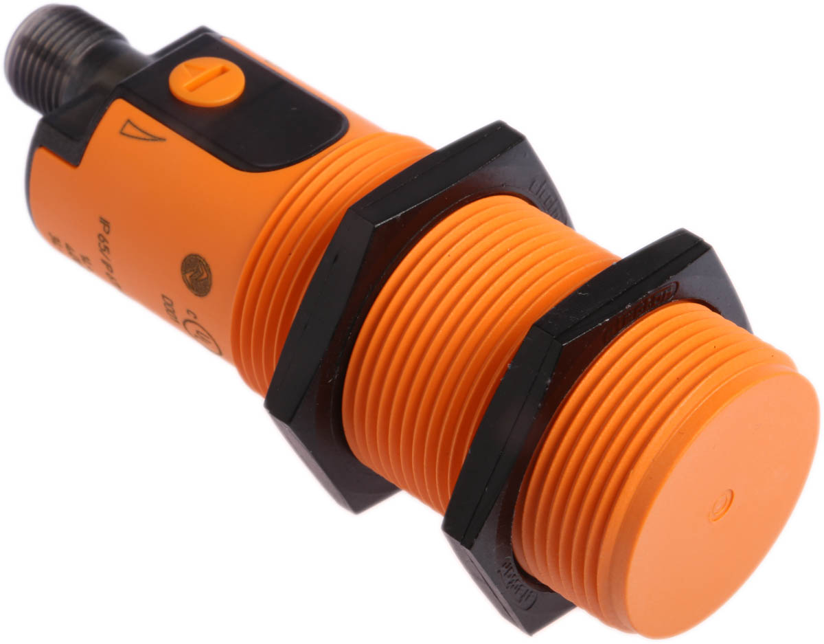 ifm electronic Capacitive Threaded Barrel Proximity Sensor, M30, 40 mm Detection, PNP NO, 10 → 30 V dc
