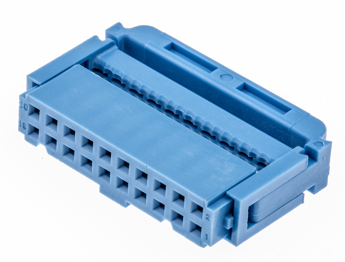 TE Connectivity 20-Way IDC Connector Socket for Cable Mount, 2-Row