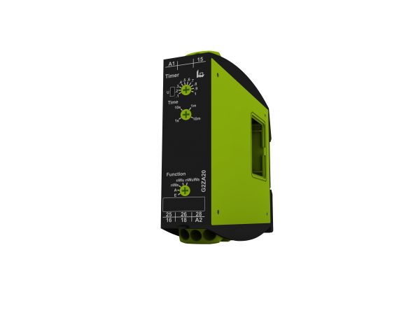 Gamma Series DIN Rail Mount Timer Relay, 12 → 400V ac, 2-Contact, 10min, 5-Function, DPDT