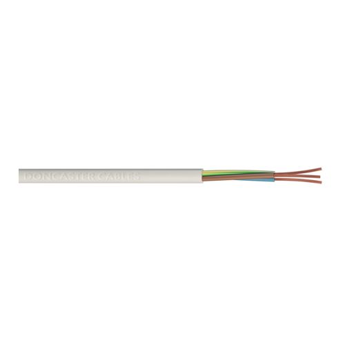 RS PRO Power 0.75 mm² 2 Core Power Cable, White Polyvinyl Chloride PVC, 50m