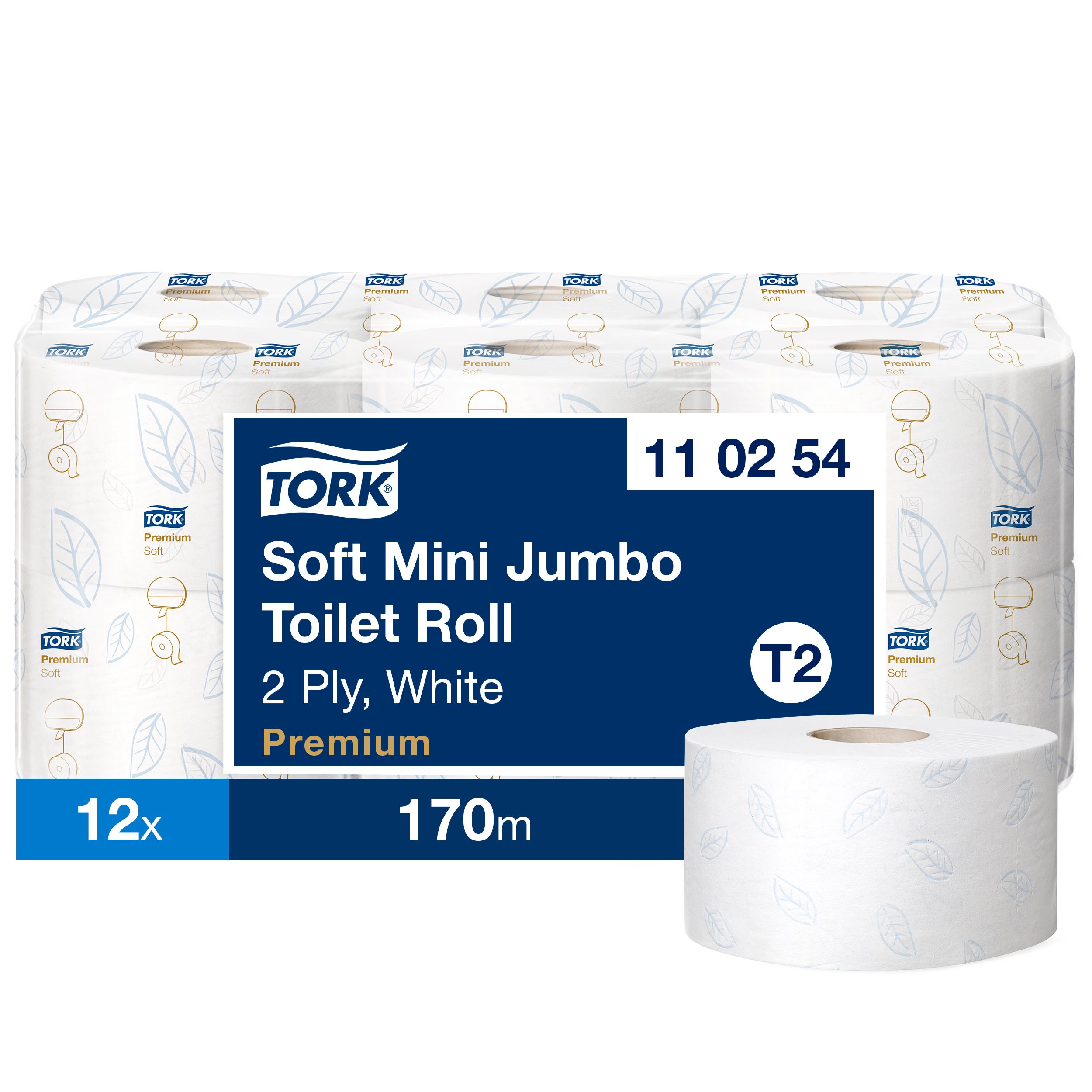 Tork 12 rolls of 850 Sheets Toilet Roll, 2 ply