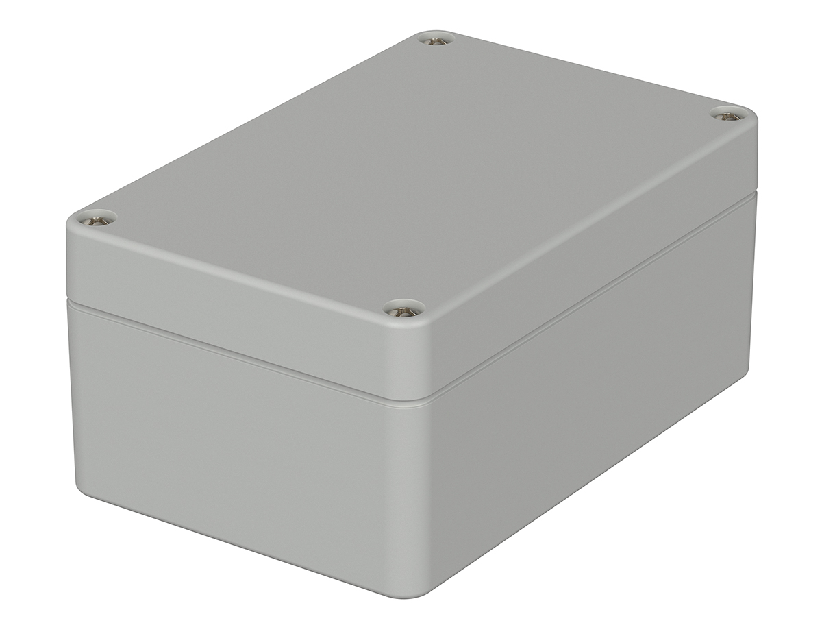 Bopla Euromas Series Grey ABS Enclosure, IP66, Flanged, Grey Lid, 120 x 80 x 55mm